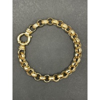 Ladies 9ct Yellow Gold Belcher Link Bracelet