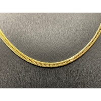 Unisex 18ct Yellow Gold Double Curb Link Necklace