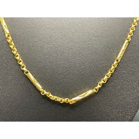 Unisex 22ct Yellow Gold Fancy Link Necklace