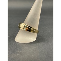 Mens 9ct Yellow Gold Diamond Ring