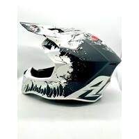 Airoh Wraap Beast Motocross Helmet Size L 59-60 Matte Black White