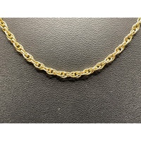 Unisex 9ct Yellow Gold Fancy Twist Link Necklace