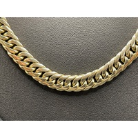 Mens 9ct Yellow Gold Tight Curb Link Necklace