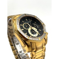 Michael Hill Mens Chrono Watch 1/2 Carat TW of Diamonds Gold Stainless Steel