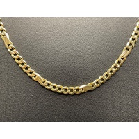 Unisex 9ct Yellow Gold Mixed Link Necklace