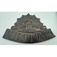 AMF Australian Military Forces Vietnam Cast Iron Plaque