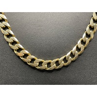 Unisex 9ct Yellow Gold Curb Link Necklace