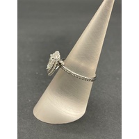 Ladies 18ct White Gold Pear Shape Diamond Ring