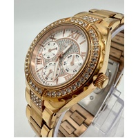 Guess Viva Rose Gold Stainless Steel Band Quartz Analog Ladies Watch W0111L3