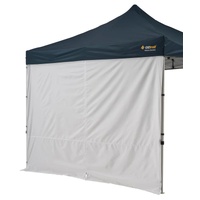 OZtrail Deluxe 3x3m Gazebo 2 White Solid Walls and 2 Solid Walls Centre Zip Wall