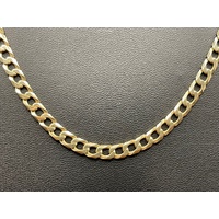 Mens 9ct Yellow Gold Curb Link Necklace