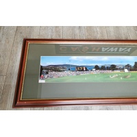 The Captains Knock Australia vs Pakistan 1995 Printed Photograph Brown Frame