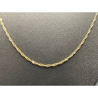 Unisex 9ct Yellow Gold Margarita Twist Link Necklace