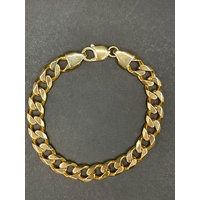 Mens 9ct Yellow Gold Curb Link Bracelet