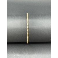 Ladies 18ct Yellow Gold Diamond Tennis Bracelet