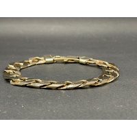 Mens 9ct Yellow Gold Curb Link Bracelet