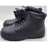 Kembla KS201 Steel Toe Cap Genuine Leather Lace Up Safety Boots Black Size 9