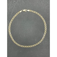 Ladies 9ct Yellow Gold Anchor Link Anklet