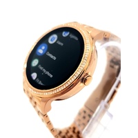 Fossil Rose Gold Tone Stainless Steel Strap Ladies Smartwatch with Box