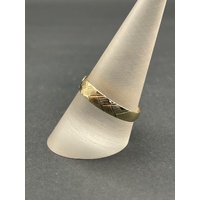 Unisex 9ct Yellow Gold Pattern Band Ring