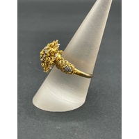 Ladies 21ct Yellow Gold Filigree Pattern Ring