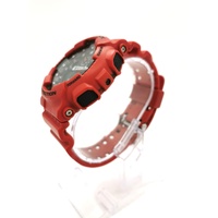 Casio G-Shock GA-100B Analog Digital Resin Strap Men’s Red Watch with Tin Case