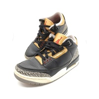 Air Jordan 3 Retro Black Fire Red Metallic Gold CK9246 067 Womens Shoes 9 US