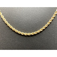 Ladies 18ct Yellow Gold Singapore Twist Link Necklace