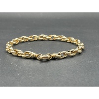 Ladies 9ct Yellow Gold Oval Belcher Link Bracelet