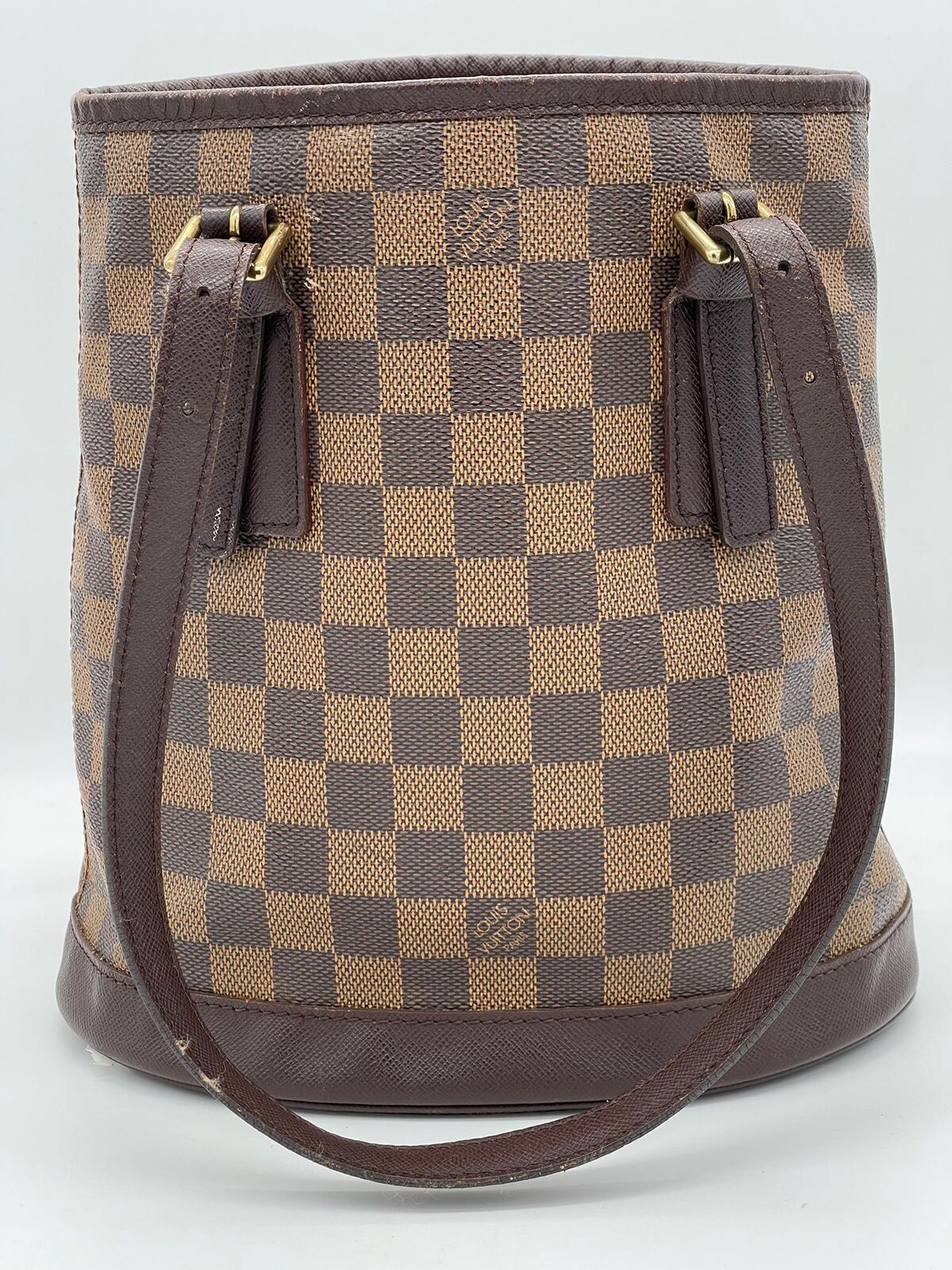 Louis Vuitton Damier Marais Bucket Shoulder Bag N42240 Tote Authentic