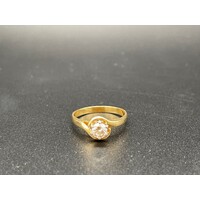 Ladies 18ct Yellow Gold Diamond Ring Elegant Fine Jewellery Timeless Style