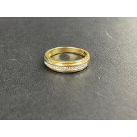 Ladies Two Tone White/ Yellow Gold + Diamond Ring (Pre-Owned)