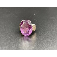 Ladies 9ct Rose Gold Purple Gemstone Ring (Pre-Owned)