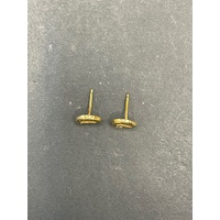 Ladies 18ct Yellow Gold Heart Shape Stud Earrings