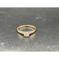 Ladies 9ct Yellow Gold Diamond Ring (Pre-Owned)