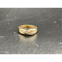 Ladies 9ct Yellow Gold Diamond Ring (Pre-Owned)