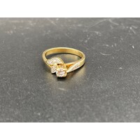 Ladies 18ct Yellow Gold Diamond Ring (Pre-Owned)