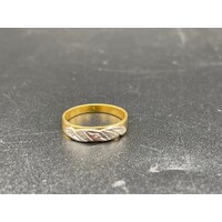 Ladies 18ct Yellow & White Gold Ring (Pre-Owned)