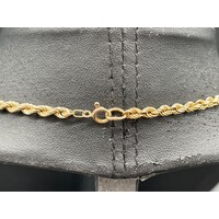 Ladies 9ct Yellow Gold Rope Necklace (Pre-Owned)