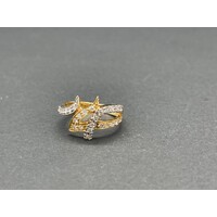 Ladies 18ct Yellow Gold Cubic Zirconia Ring (Pre-Owned)