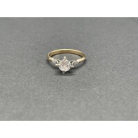 Ladies 9ct Yellow Gold CZ Ring (Pre-Owned)