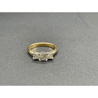 Ladies 18ct Yellow Gold Diamond Ring (Pre-Owned)