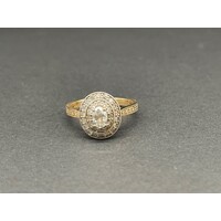 Ladies 14ct Yellow Gold Diamond Ring (Pre-Owned)