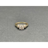 Ladies 9ct Yellow Gold Diamond Ring (Pre-Owned)