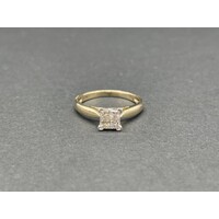 Ladies 9ct Yellow Gold Diamond Ring (Pre-Owned)