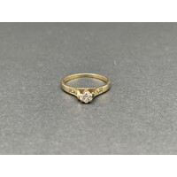 Ladies 18ct Yellow Gold Diamond Ring (Pre-Owned)