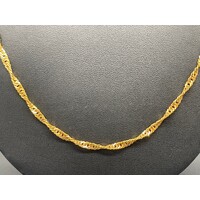 Ladies 21ct Yellow Gold Singapore Link Necklace (Pre-Owned)