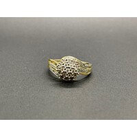 Ladies 18ct Yellow Gold Diamond Cluster Ring