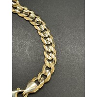 Unisex 9ct Yellow Gold Curb Link Bracelet