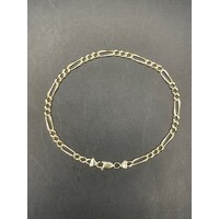 Unisex 9ct Yellow Gold Figaro Link Bracelet